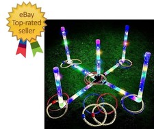 Outdoor Ring Toss Game, Upgraded 15-Inch Backyard and Lawn Games for Adults ...