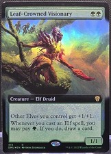 Leaf-Crowned Visionary #414 Dominaria United Extended Art Foil Rare