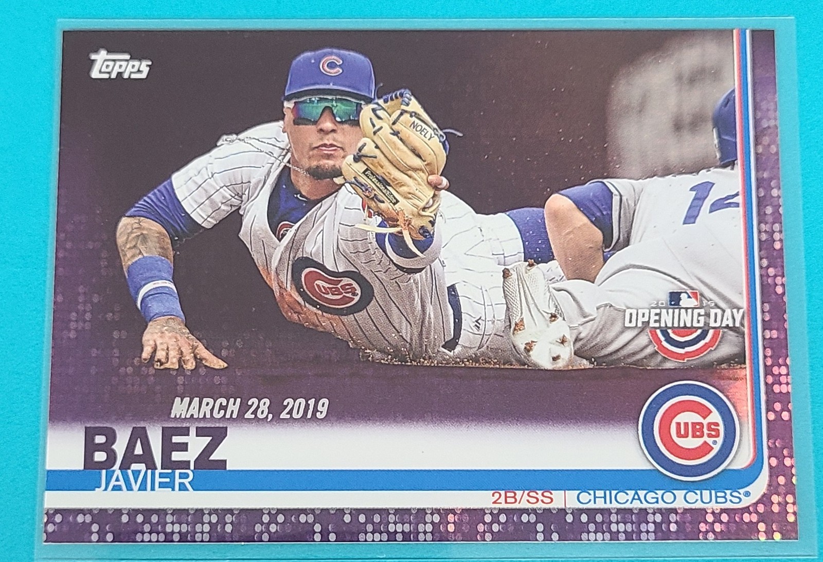 2019 Topps Opening Day Purple  #95 Javier Baez  Chicago Cubs Baseball Card Y3