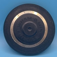 Vintage Wham-O 1967 Black Silver Mini Frisbee Disk