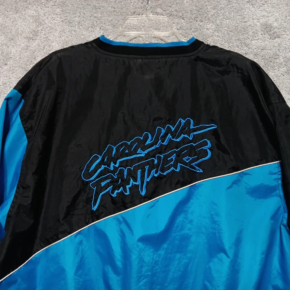 Chaqueta cortavientos vintage Carolina Panthers para hombre 2XL XXL azul cremallera lateral golf NFL Foto 4 de 4