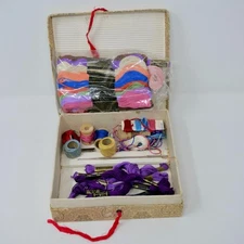 Vtg Lot of Embroidery Floss 39 Skeins J & P Coats Beachwood Ltd NOS In Asian Box