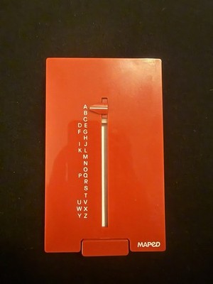 Vintage Sliding Telephone Directory Maped Metal Red Unused