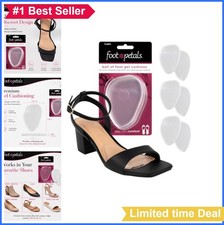 Gel Ball of Foot Cushions Metatarsal Pads 3 Pair Clear Shock Absorption Women's