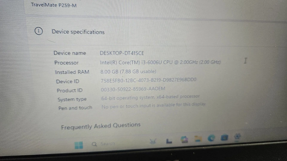 Fast Cheap Laptop Intel i3 6006u 8GB RAM 240GB SSD 15.6" Black Windows 11 Office - Image 4 of 4