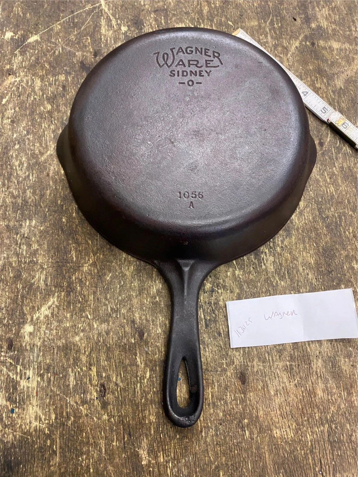WAGNER WARE CAST IRON SKILLET Pan NO.6 1056A- SIDE POUR COOKWARE 9" Vtg Nice!