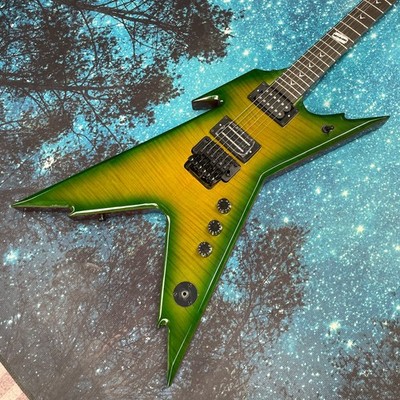 High-Quality Custom Dean Dime Razorback DCR Green Tooth Limited Guitar 6 Strings