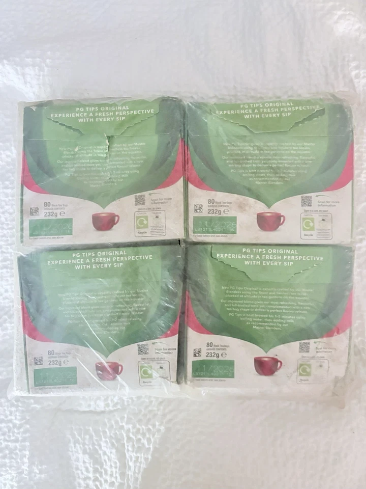 Bolsas de té negras PG Tips cajas de 80 unidades, sin pirámide | Paquete de 4, 320 bolsas en total Foto 2 de 2