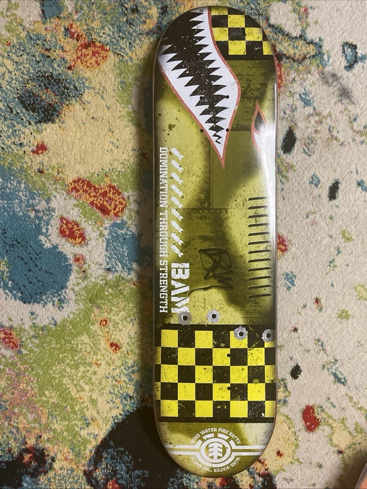 Bam Margera The Element Heartafam SIGNED rare collectors skateboard deck - Bild 3 von 4