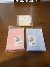 Crafter's Pride Sal-Em Cloth Ivory, Pink, Blue 14 Count Lace 30x30" (2); 12x19”
