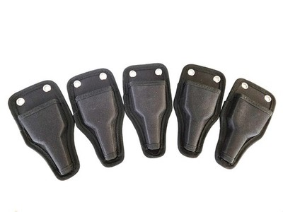 FIVE (5)  7''  MOLDED NYLON FISHING PLIERS SHEATH BLACK WITH BELT CLIP