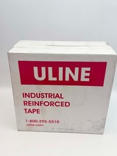 Uline S-2350 3 Inch Reinforced Industrial Kraft Paper Tape 3"x 375' 8 Rolls 