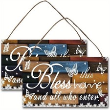 2sets Rustic Woodsigns Home Decor Bless This Home Wall Hanging