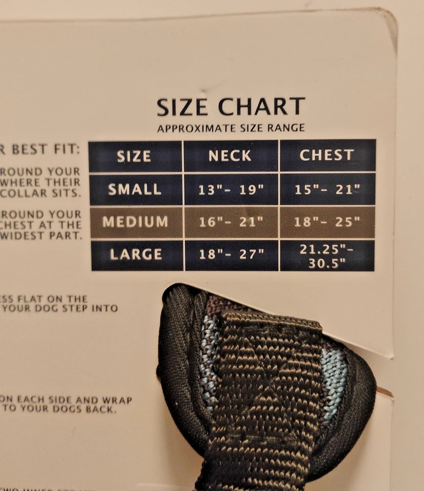 American Kennel Club Premium Dog Harness Blue Camo Size M 16-21" Adjustable - Image 3 of 3