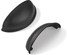 10 Pack 3" Drawer Pulls Matte Black Cabinet Cup Pulls Kitchen Hardware Cabine...