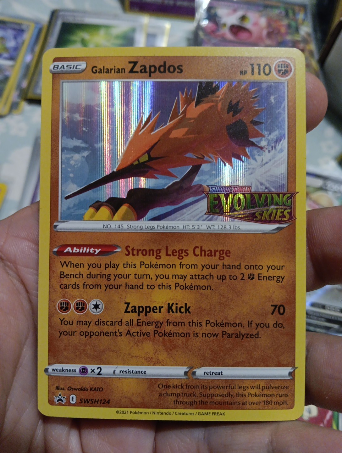 Galarian Zapdos - (Prerelease) SWSH124 SWSH: Sword & Shield Promo Cards Holo