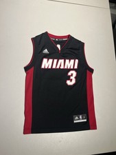 Dwayne Wade Jersey Boy s Small Kids Adidas Miami Heat 3 NBA Basketball Poly