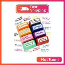 Fancy Land Spanish Classroom Must Haves Spanish Stamp Teacher Supplies 8Pcs