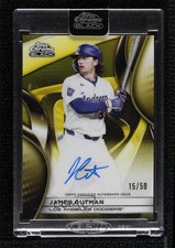 2025 Topps Chrome Black Gold Refractor 15/50 James Outman #CBA-JO Auto 11o2
