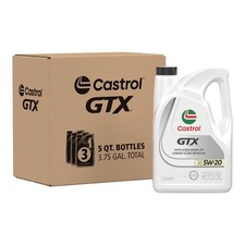 Castrol GTX 5W-20 Synthetic Blend Motor Oil, 5 Quarts, Case of 3 18.36 per gallon