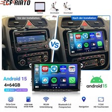 Für VW Scirocco 2008-2017 4+64GB Autoradio CarPlay Android 15.0 Navi GPS RDS 9''