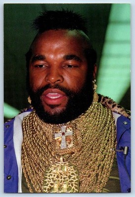 c1980's Mr. T Actor Famous For His Role As B.A. Baracus Vintage Postcard