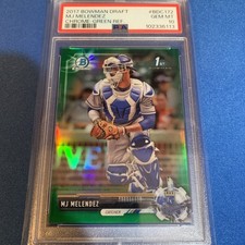 2017 BOWMAN DRAFT CHROME MJ MELENDEZ GREEN REFRACTOR #/99 PSA 10 ROYALS 🔥 POP 9