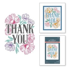 Spellbinders Registration Press Plates BPR-001 Thank You Blooms
