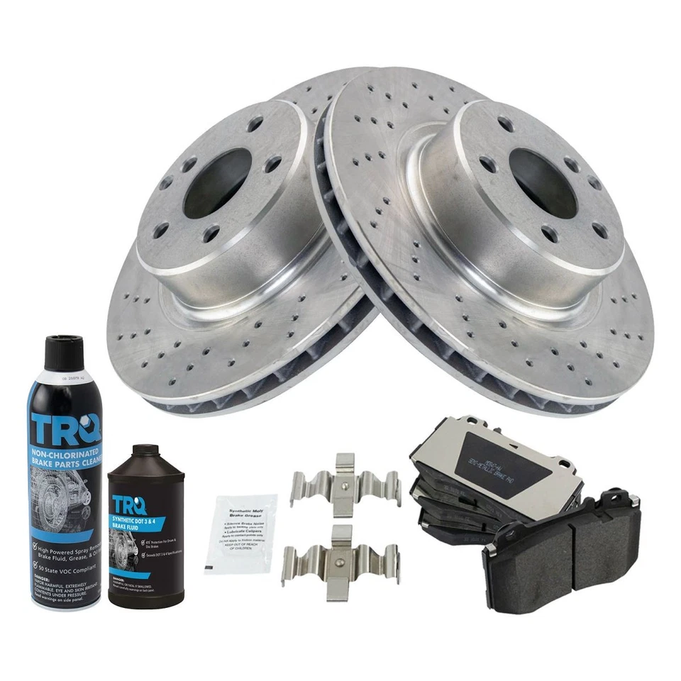 TRQ Front Brake Pad & Rotor Kit Fits 2003-2006 Mercedes-Benz CL500 S430 S500 — 第 2/4 张图片
