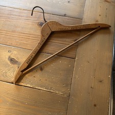 Antique Vintage ROBERT HALL CLOTHES Wooden Clothes Hanger Clothing Advertising