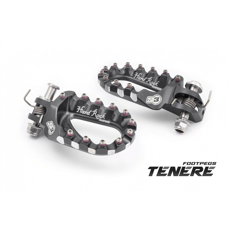 Repose-pieds S3 Hard Rock anti-boue pour moto Yamaha Tenere 700