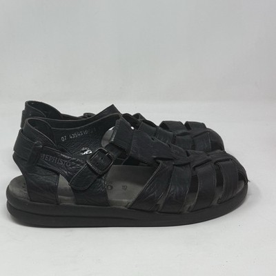 Mephisto Sam Fisherman Sandals Mens 11 EU 45 Black Leather Casual Comfort sam_1400308_3_8.jpg?v=  main image 3