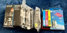 Epson 802 Ink Cartridges, 802XL Black, 802XL Color, Blk Reman, G G, All Unused