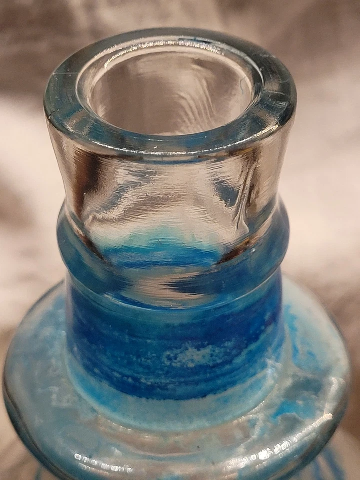 GREEN RIVER LABEL UNDER GLASS FOUNTAIN SYRUP BOTTLE w ORIGINAL TOP  - Image 4 of 4