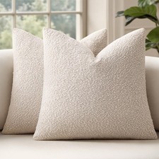24x24 Inch Decorative Euro Sham Pillow Covers for Couch Bed Set of 2 Textured