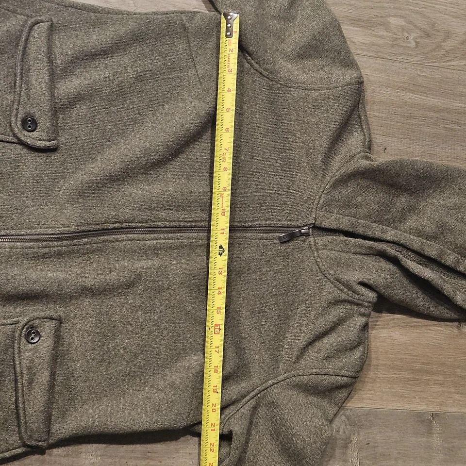 Merrell Jacket Hoodie Mens Extra Large Green Zip Up Long Sleeve RN 119414  - Image 3 of 4