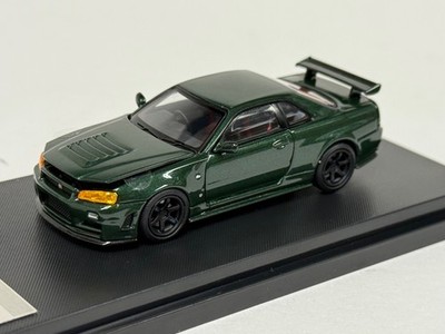 1/64 Motorhelix Nissan Skyline GT-R R34 V Spec II in Green Black