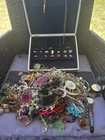 Vtg Costume Jewelry Junk Lot For Scrap,repair Or Repurpose Pre Owned Condition