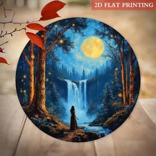 1pc Van Gogh Inspired Moonlight Waterfall Metal Wall Art - Post-Impressionist La