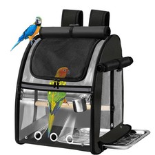 Bird Carrier Bag with Indestructible Stainless Steel Mesh, Bird Travel Cage w...