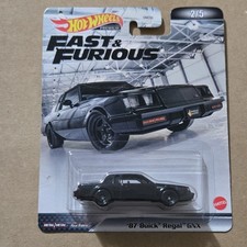 Hot Wheels Fast & Furious '87 Buick Regal GNX 1:64 Diecast Car Black Real Riders
