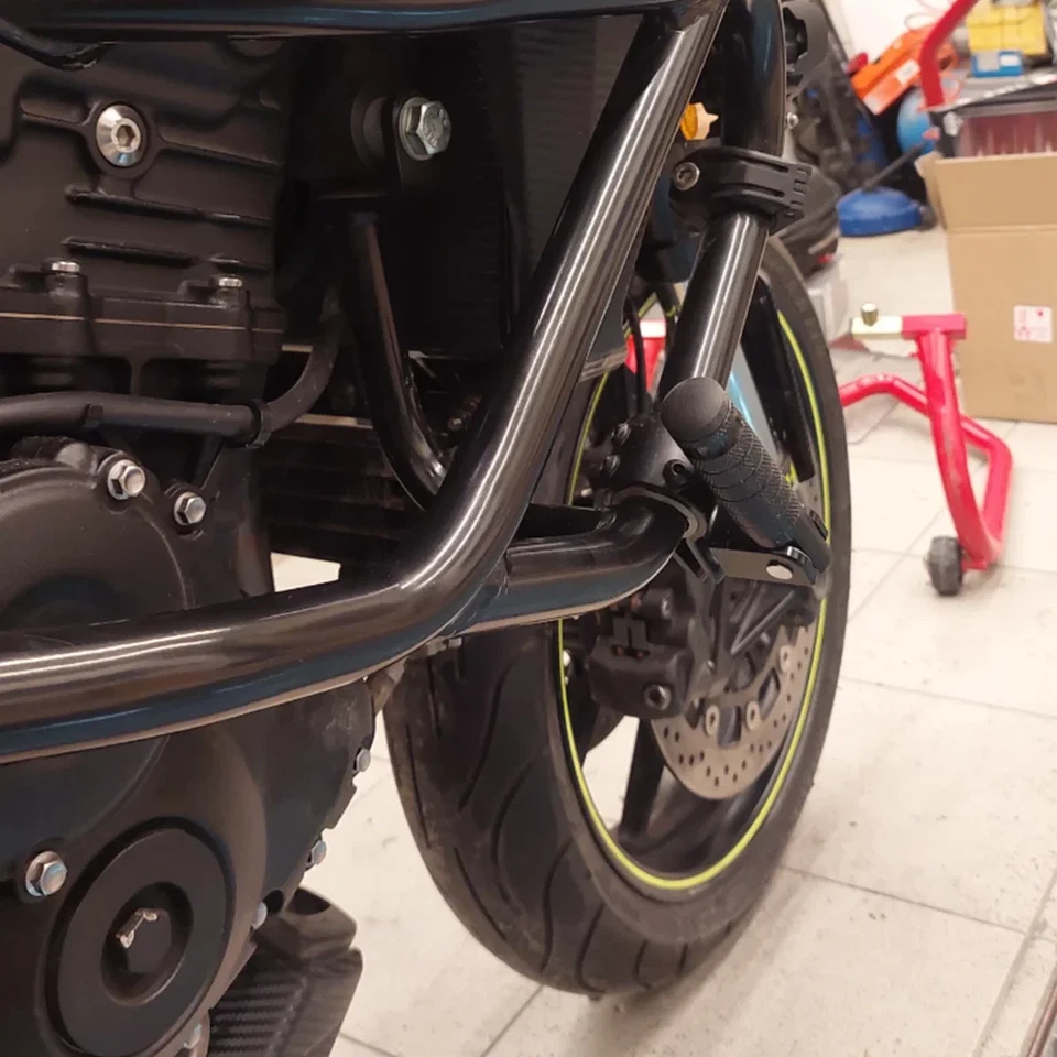 Front Modified Folding Foot Pegs Clamps For Kawasaki Versys 650 1000 1100 Foto 3 de 4