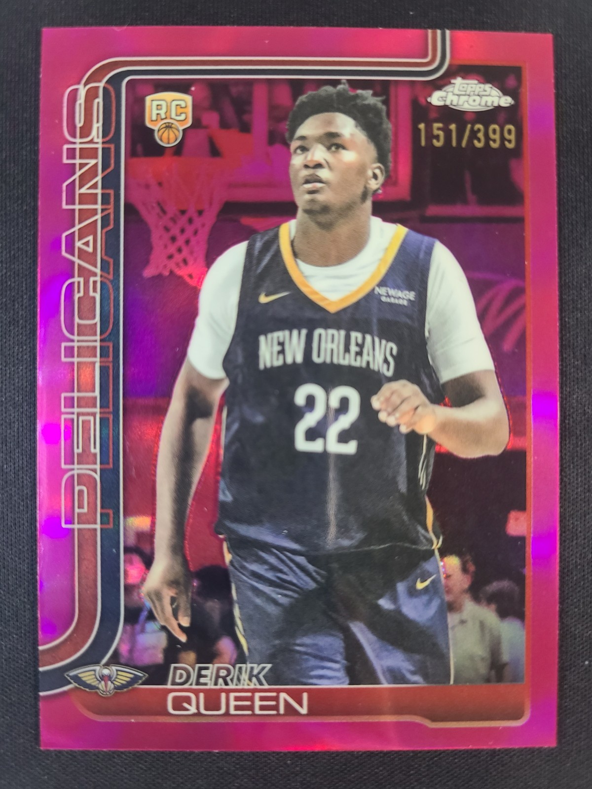 Derik Queen RC 2025-26 Topps Chrome #263 MAGENTA Refractor /399 Pelicans 🔥