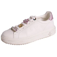 Louis Vuitton Sneakers Timeout Low Cut Monogram Leather Womens 36.5 Used MOLO-0