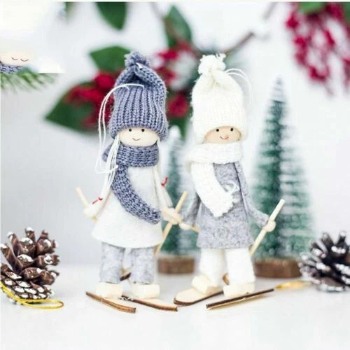 Weiße Christbaum- & Feiertagsschmuck Schneemann