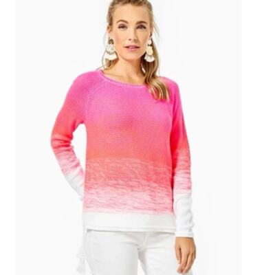 LILLY PULITZER Jody Sweater In Prosecco Pink Marled Ombre