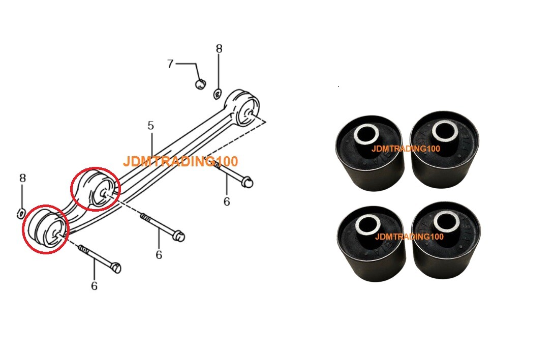 SUZUKI JIMNY JA12W JA12V JA12C F6A Front Leading Arm Bushing Set