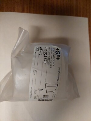  90mm x 75mm,  Concentric Reducer,  735.908.670  +GF+   Sygef Standard, PVDF