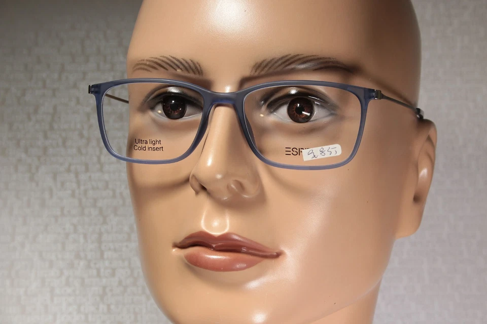 Monturas de gafas ESPRIT ET33461 azul translúcido y cromado para hombres y mujeres sin usar Foto 3 de 4