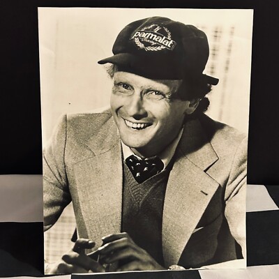 NIKI LAUDA LARGE ORIGINAL PERIOD PRESS ASSOCIATION PHOTO FOTO PARMALAT FERRARI